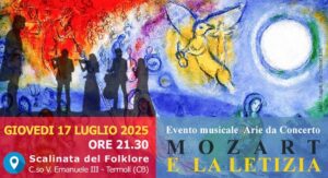 “Mozart e la Letizia”: le Arie da Concerto incantano la Scalinata del Folklore