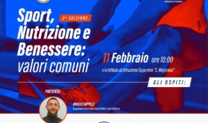 Al via il ciclo di incontri “Sport, nutrizione e benessere”